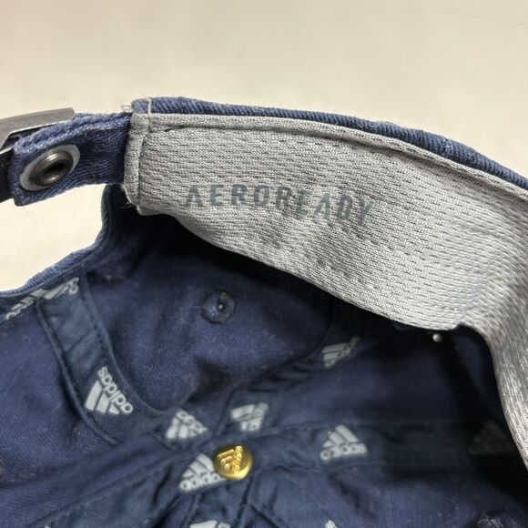 Adidas Areoready Adjustable Baseball Cap Hat Navy Blue Youth - Picture 9 of 11
